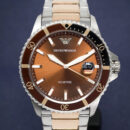 Emporio Armani Men's Diver Two Tone Rose Gold Watch - AR11340